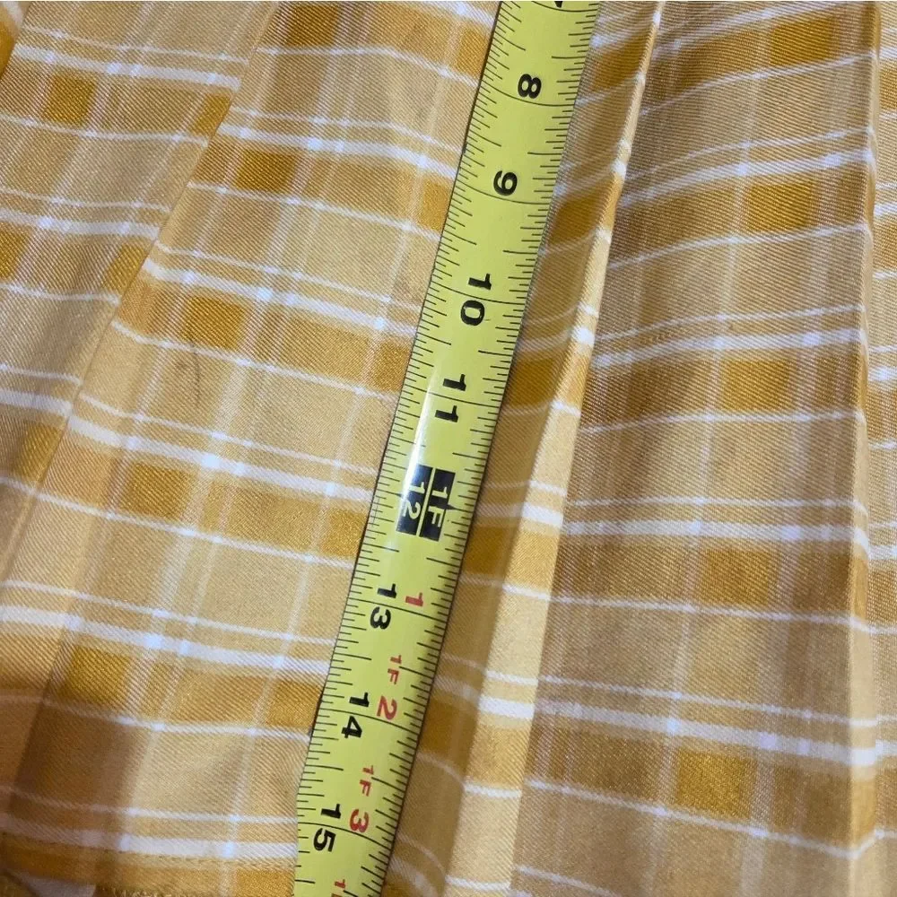 Yellow Plaid Juniors/ Women's Skirt